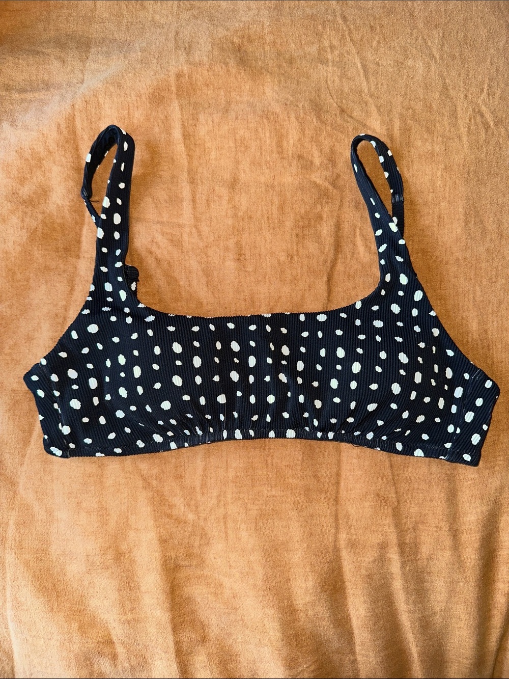 aerie Black and White Dot Bikini Top